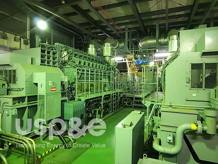 Used 5.9 MW 2005 Used Niigata 18V22AG Natural Gas Power Plant Generator Sets