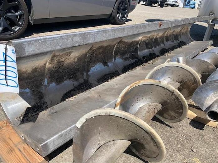 Used Stainless Steel Auger Screw Trough