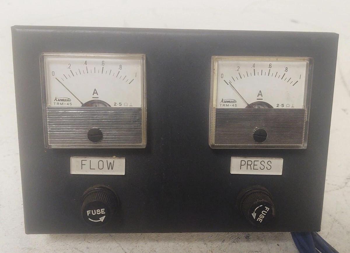 Used 🔥Lot Of 2 KUWANO TRM-45 Panel Meter 1 Amp Gauge TRM-45 With Fuses & Panel