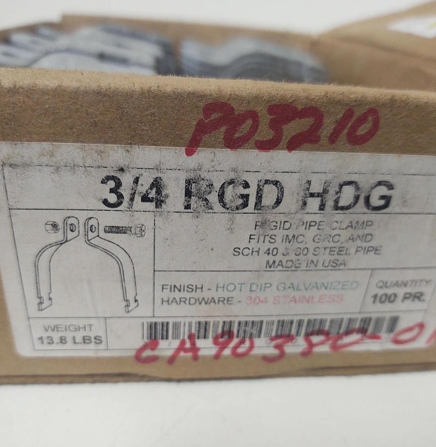 🔥(70 Sets w 25 Bolt) Strut Pipe/Conduit Clamp, HDG RGD 3/4 Hot Dip Galvanized