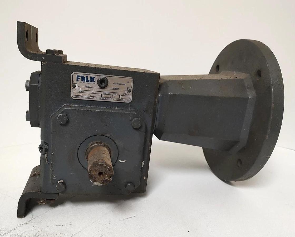Used 🔥Falk 1238WJF-1A Worm Gear Box Double Shaft Speed Reducer 10:1 Ratio