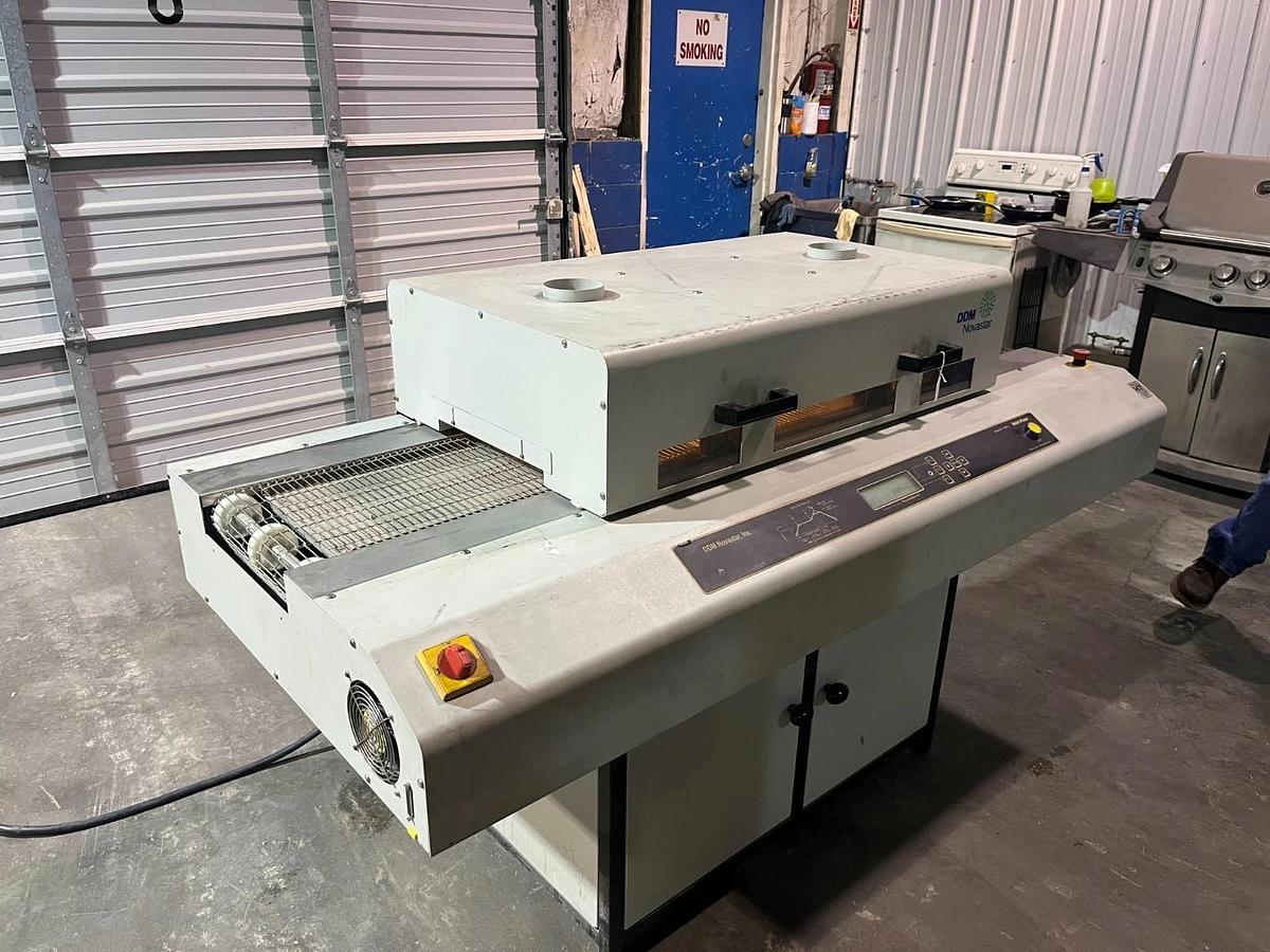 Used DDM NOVASTAR GF 120HC Solder REFLOW OVEN 220V Single Phase 12" x 68" Conveyor