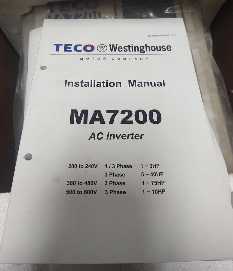 🔥NEW 10Hp VFD TECO-WESTINGHOUSE MA7200-2010-N1 240VAC