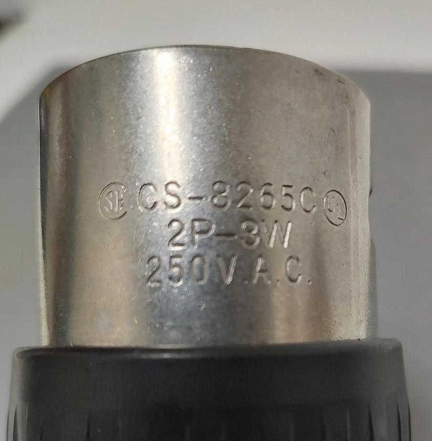 Used 🔥Hubbell Locking Plug, CS8265C, 50 A, 250V AC, Single Phase, 2 Pole
