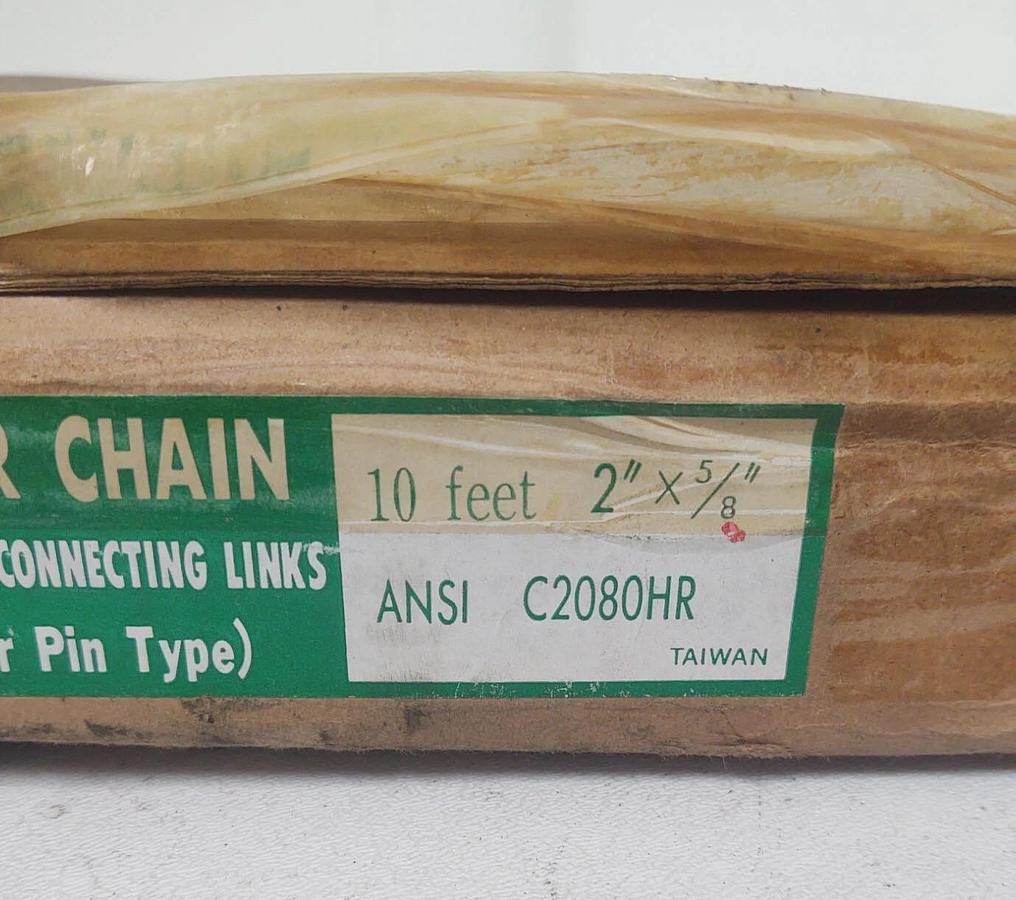 🔥 NOS 2"x5/8" ROLLER CHAIN C2080HR X 10FT