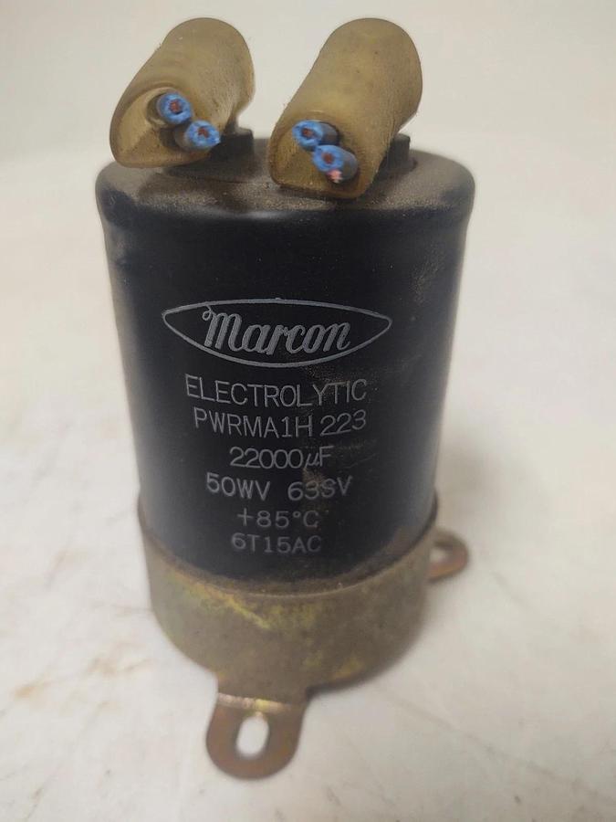 Used 🔥Marcon PWRMA1H223 Electrolytic Capacitor 22000μF 50WV 63SV