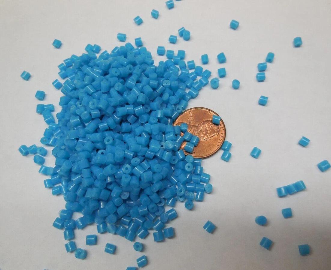 PP Plastic Pellets Polypropylene Resin Material Injection Light Blue 10 Lbs