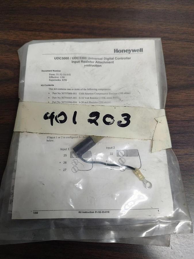 🔥Honeywell UDC3000 Universal Digital Controller Input Resistor Attachment Kit
