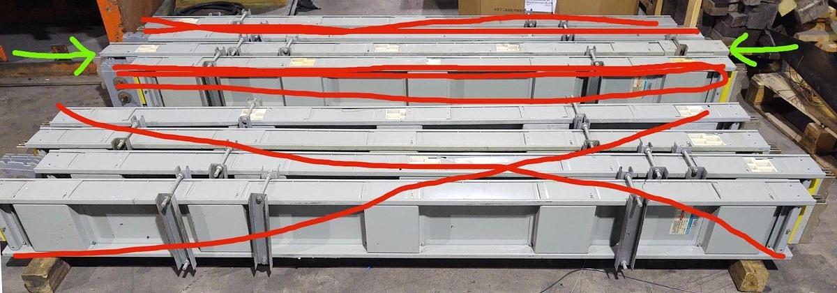 Used 🔥 I-T-E Siemens R316APG, 120", 1600 Amp, 600 Volt, 3PH3W,  Busway With End Cap
