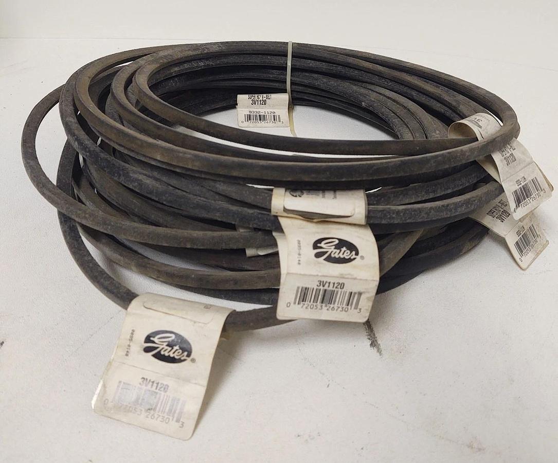 🔥QTY 6 - Gates 3V1120 Industrial V-Wedge Accessory Drive Belt - 3/8" X 112"