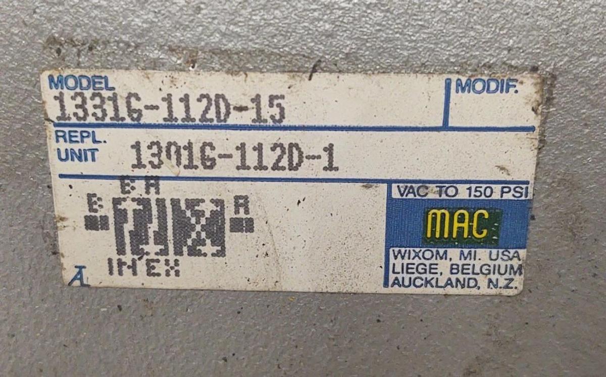 🔥 NEW MAC VALVES 1331G-112D-15, 1" NPTF 120V Coil