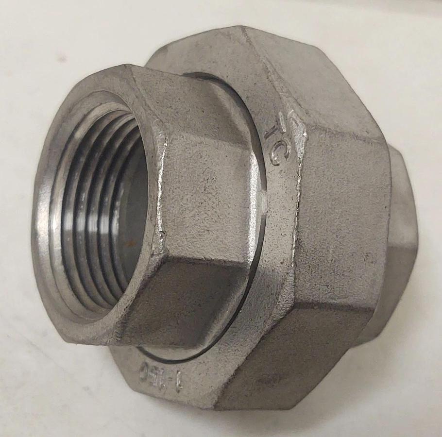 🔥(QTY 9) UNION 1" Class 150 Female Thread NPT, 316 Stainless Steel Pipe Fitting