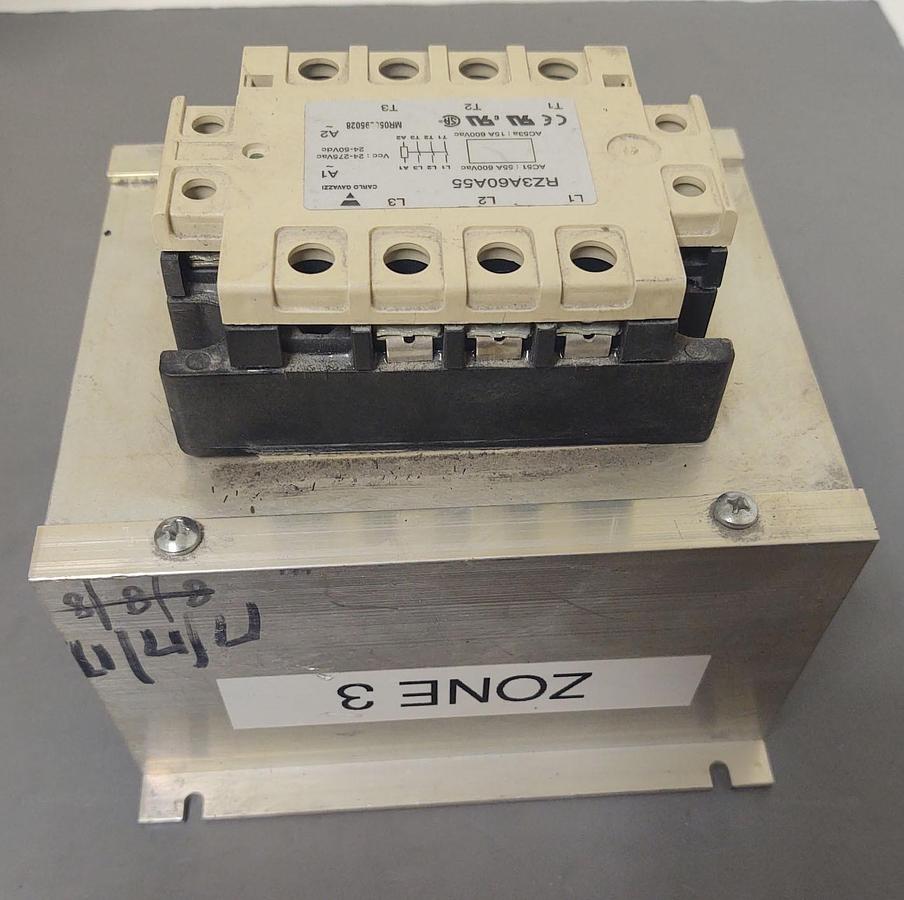 Used 🔥 Carlo Gavazzi RZ3A60A55 Solid State Relay 600VAC / 55A With Heat Sink