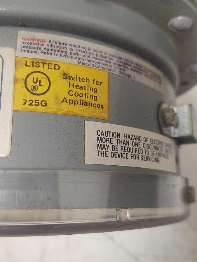 🔥NOS Mercoid Vacuum or Pressure Differential Switch PR-2-P1