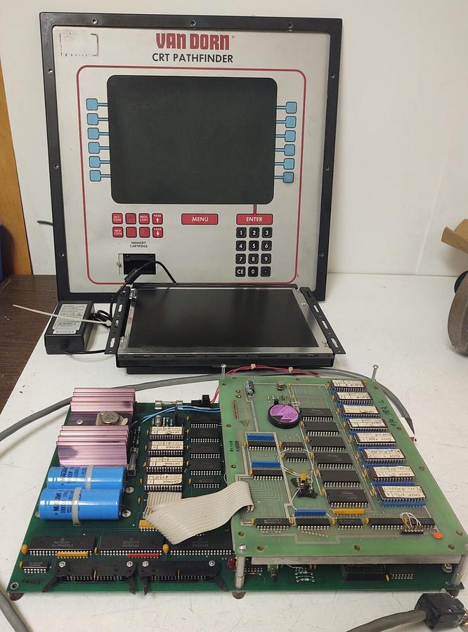 Used 🔥 VAN DORN CRT OPERATOR INTERFACE BOARD SCI 23163 LCD UPGRADE SCREEN WITH CORD