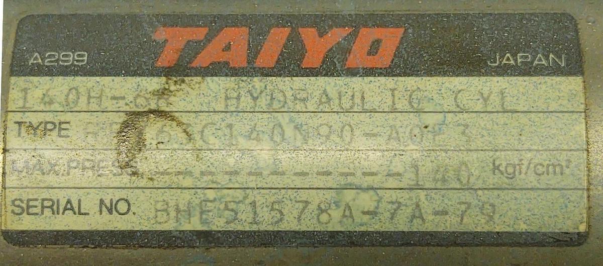 Used Taiyo RFY63C140N90-A0E3 Hydraulic Cylinder