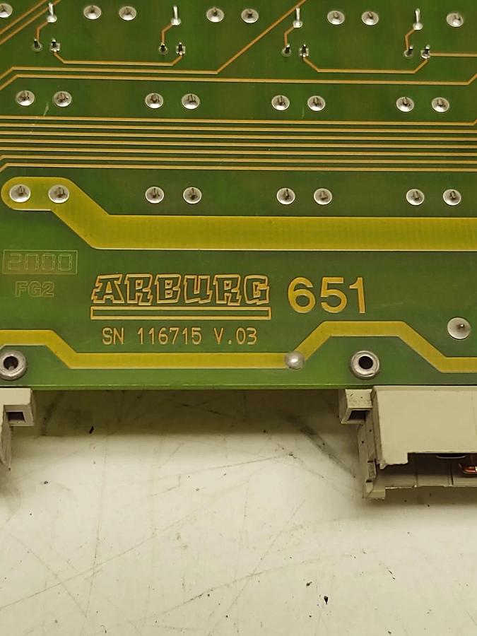 Used Arburg 651 Fuse Plate Circuit Board Card