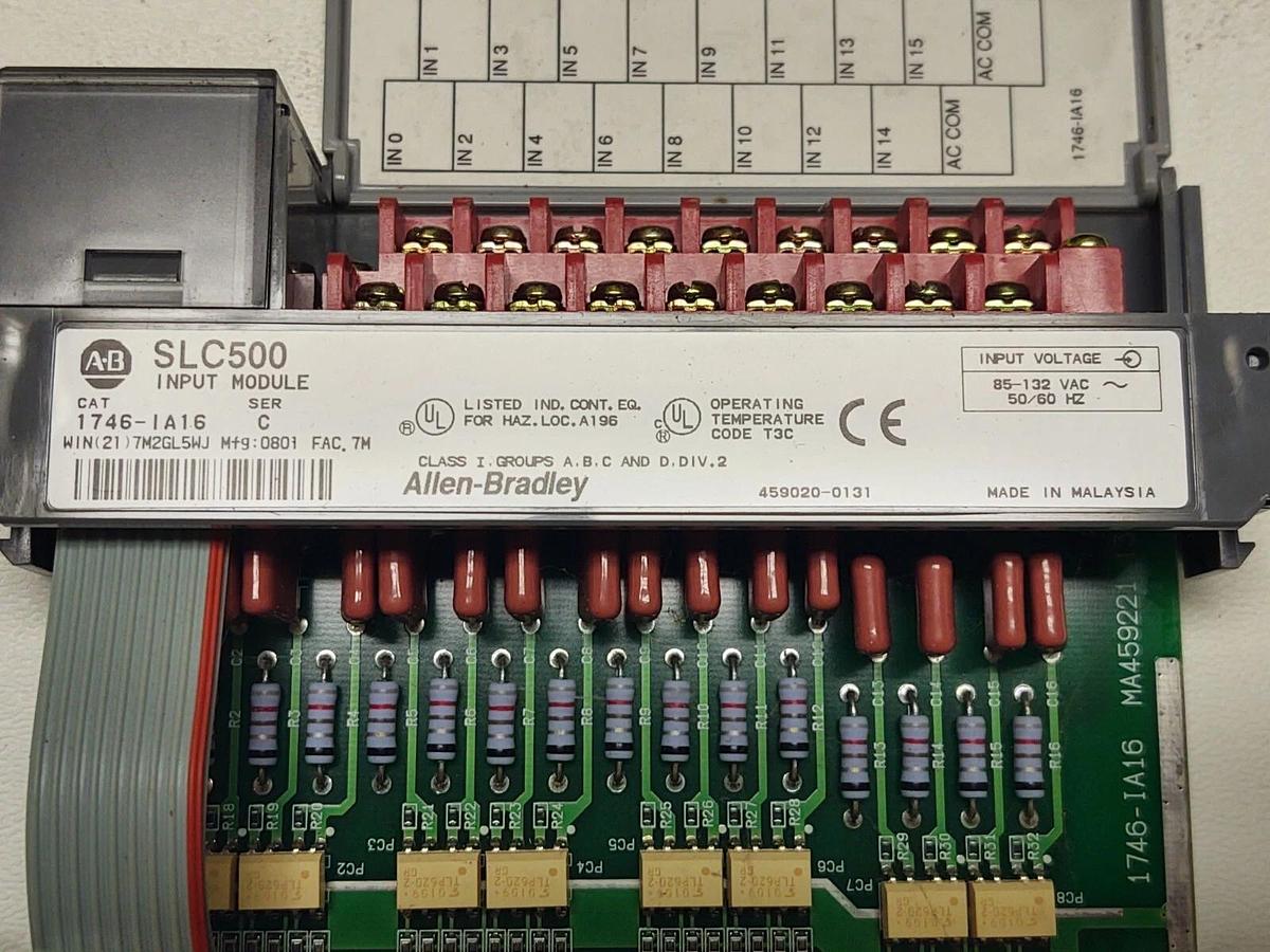 Used PLC Allen-Bradley SLC500 1746-A10 Rack 10 Slots Power Supply And 7 I/O Cards