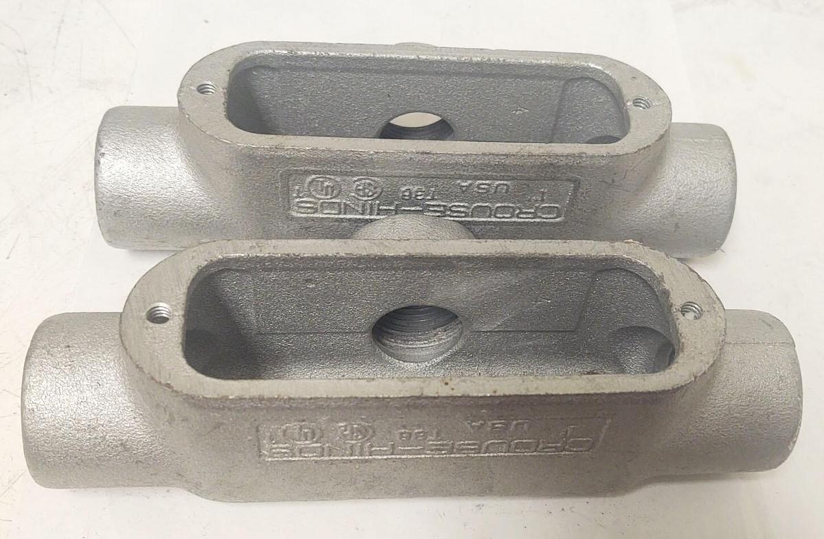 🔥(2 PCS) CROUSE HINDS T38 FORM 8 1" CONDUIT BOX