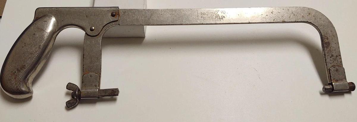 Used Vintage FORSBERG MFG CO #70 Hacksaw BELL SYSTEM with WHALE Logo