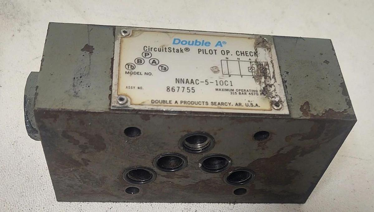 Used 🔥 CircuitStak Double A NNANC-5-10C1 Pilot Operated Check Valve 315BAR 867755