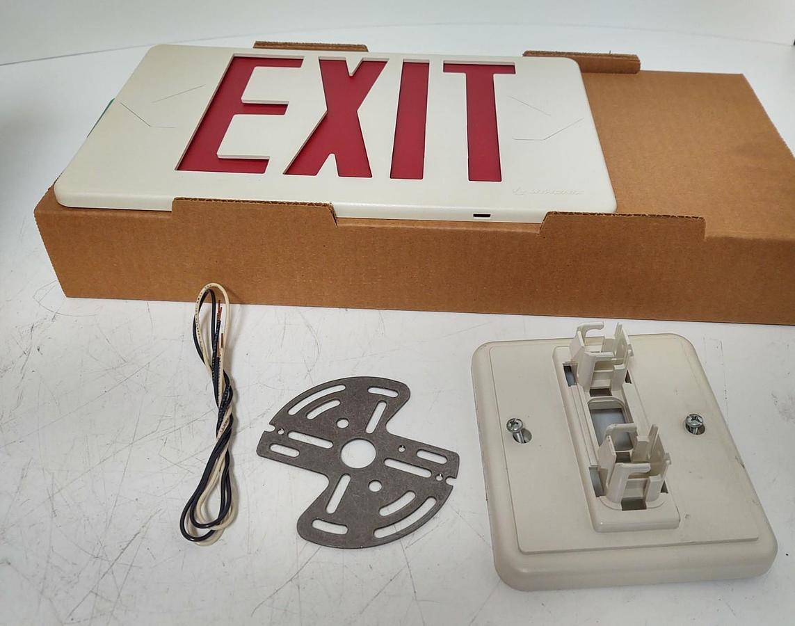 🔥LITHONIA INCANDESCENT EXIT SIGN QM S W 3 R/G 120 NEW QMSW3R120