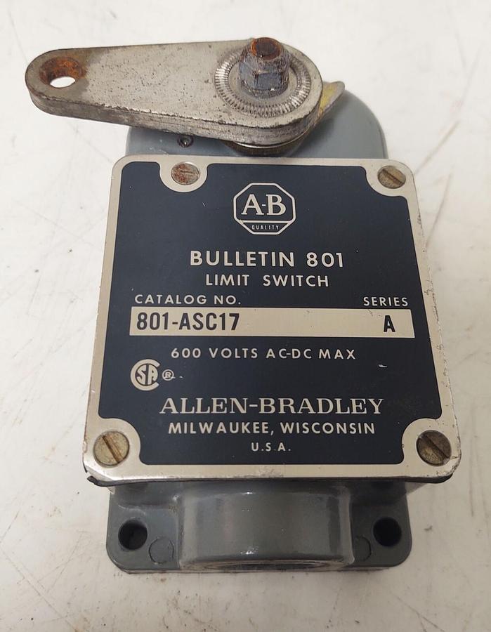 Used 🔥 (TESTED) ALLEN BRADLEY 801-ASC17 SER A PULL SWITCH SAFETY