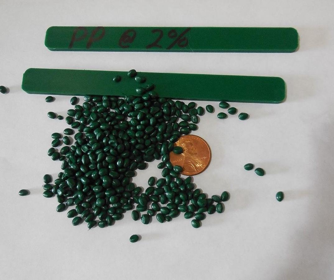 Green Polypropylene PP or PE Concentrate Plastic Pellets Resin Colorant 5 Lbs.
