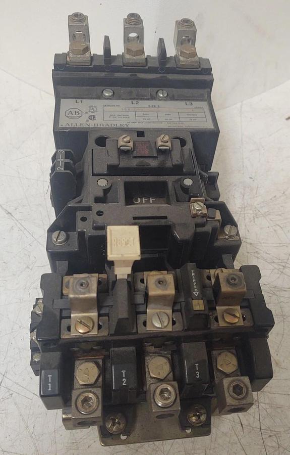 Used 🔥(TESTED) ALLEN-BRADLEY 509-DOD SIZE 3 MOTOR STARTER CONTACTOR 90A 600VAC