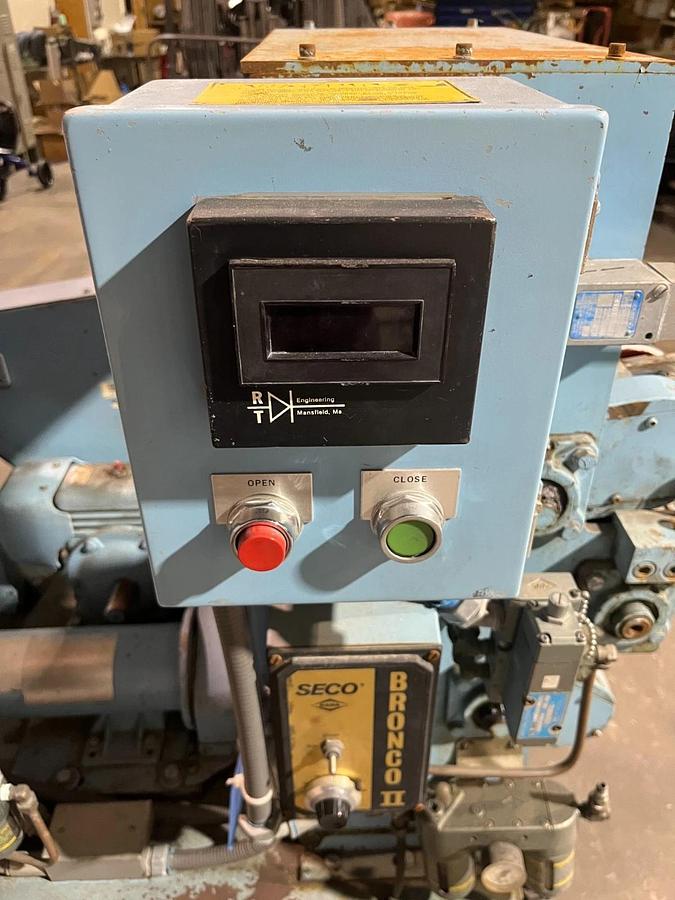 Used Sterling 3 HP 1" Extruder with 8" EDI U75 Sheet die Killon 3 Roll Sheet Stack