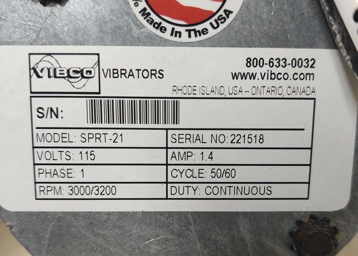 🔥NEW - VIBCO SPRT-21 Electric Vibrator, 0.6/0.24 A, 115Vac, 1 Phase