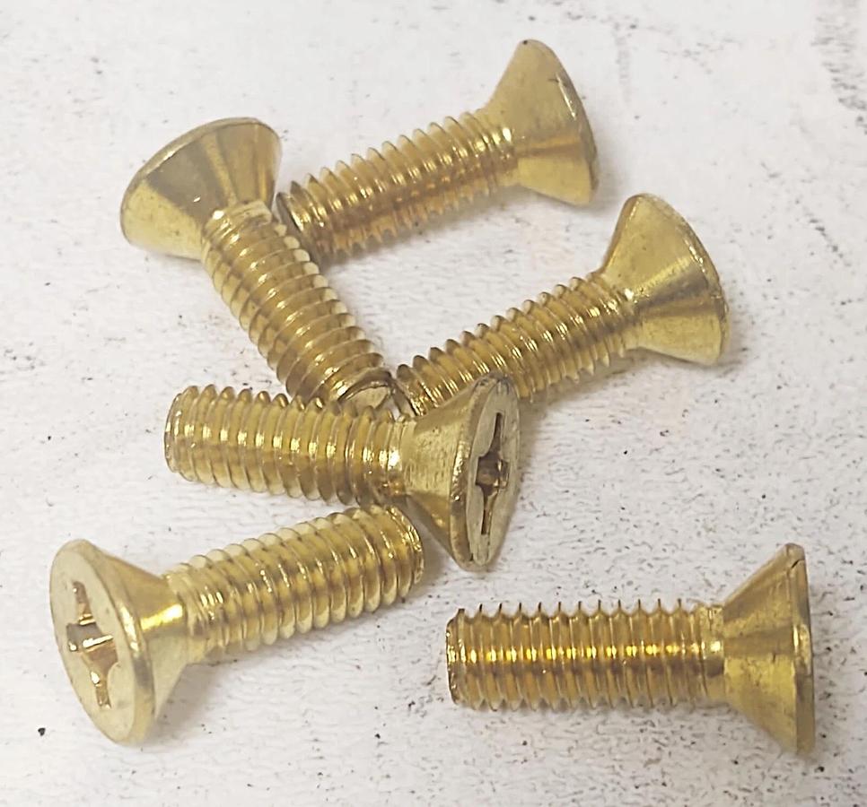 🔥 FPHMS BR 5/16-18 X 1" Brass Flush Phillips Head Machine Screw Qty 100