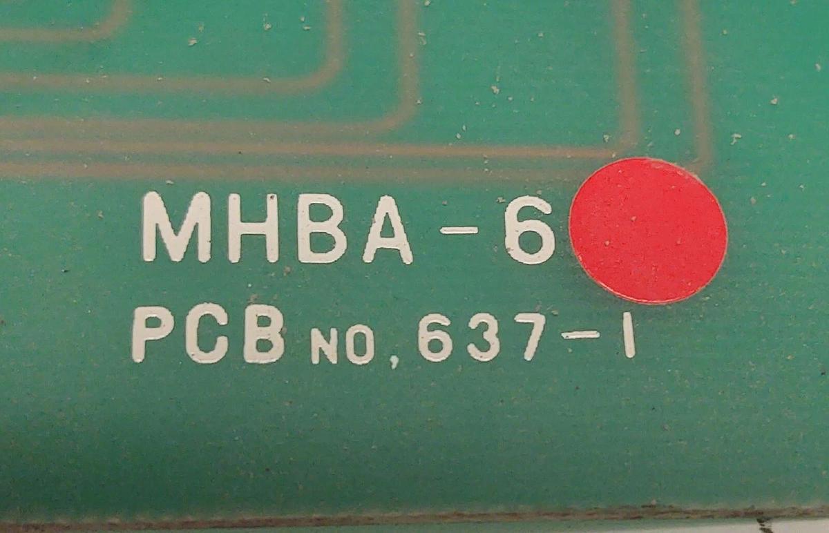 Used Mitsubishi MJ2 Circuit Current Amp Monitoring Board MHBA-6 PCB no 637-1