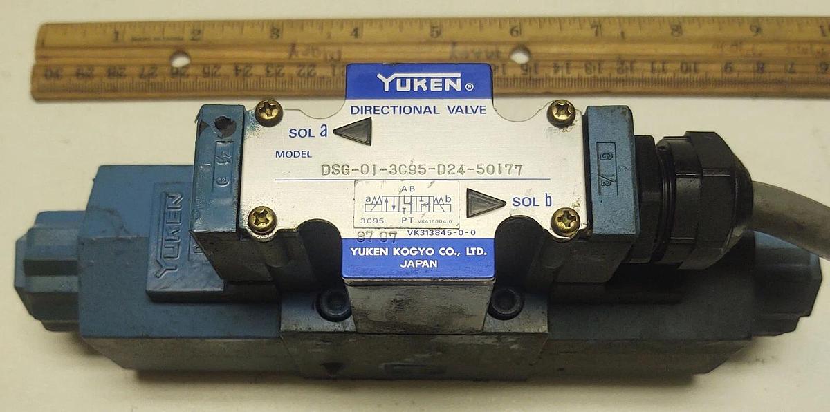 Used YUKEN HYDRAULIC VALVE DSG-01-3C95-D24-50177