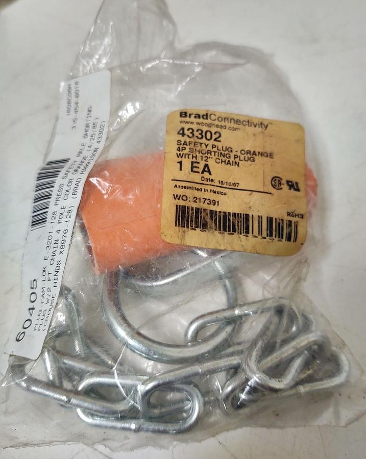 🔥Brad Connectivity Orange Safety 4P Shorting Plug 43302