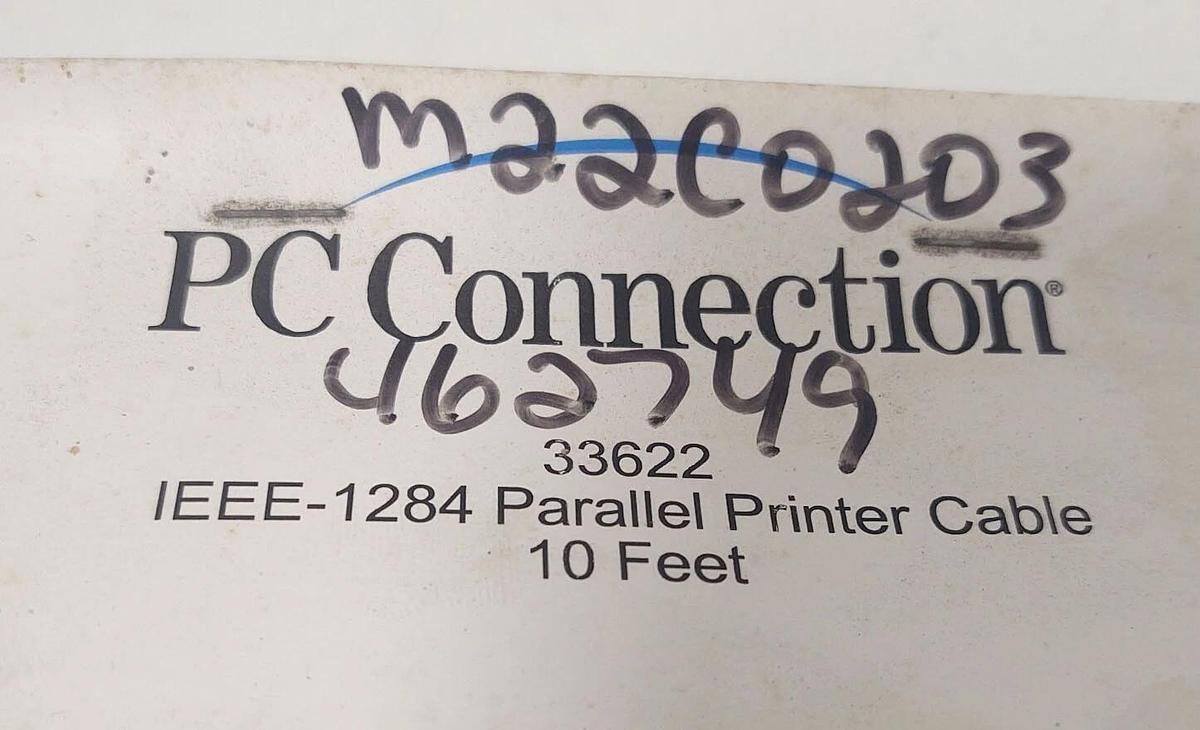🔥 NEW Vintage Parallel Printer Cable IEEE-1284 DB25M To CN36M 10FT 33622