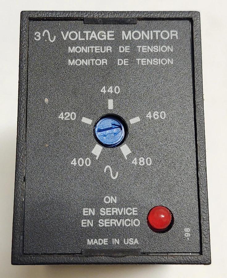 Used 🔥 USED ABB PLM9405 3-Phase Voltage Monitor, 400-480VAC 60Hz, 8-Pin. (PC390)