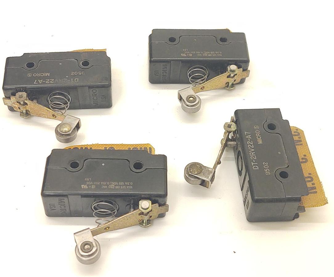 Used 🔥 (4 PCS LOT) Honeywell DT-2RV22-A7 SNAP MICRO SWITCH