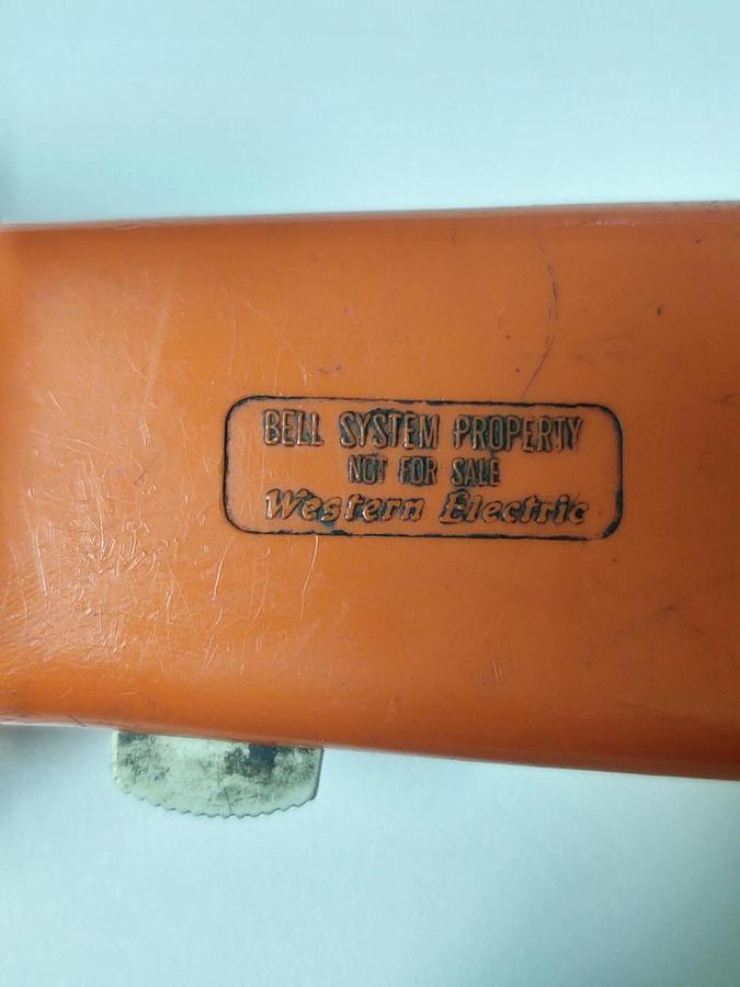Used Vintage Bell System Western Electric Rotary Lineman Phone Test Butt Set (Orange)
