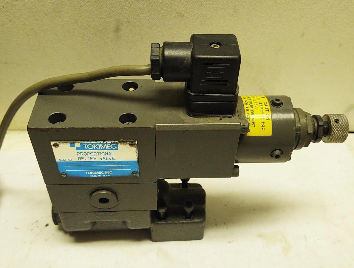 Used TOKIMEC Proportional Relief Valve EPCG2-01-210-12-S22 Valve Stack With Cord Plug