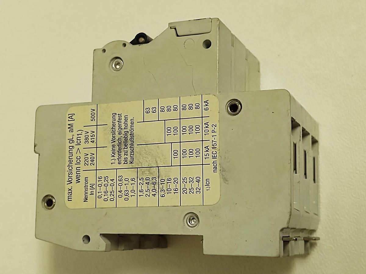 Used ABL SURSUM MA.S194 CIRCUIT BREAKER 3 POLE VDE 0660 AC 500V 50-60Hz DIN Rail 10 A
