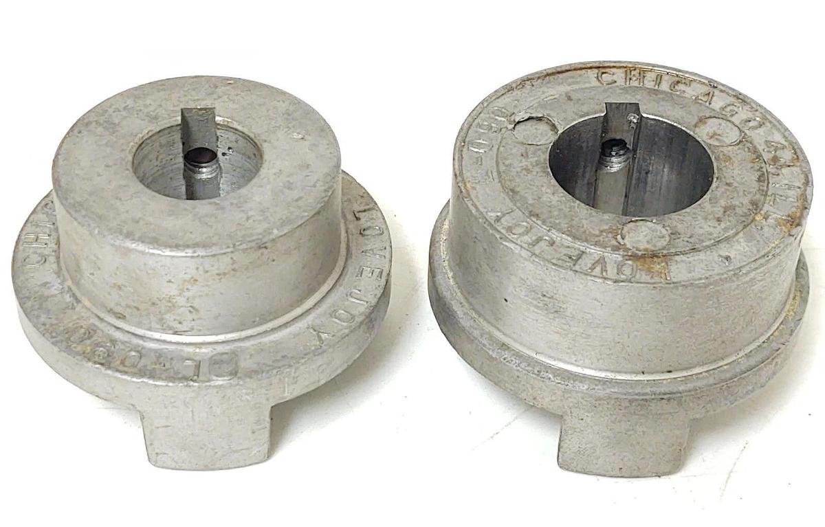 🔥 NEW PAIR L-090 L-Jaw Coupling Half - Flexible Aluminum (1 Each 5/8" & 7/8")