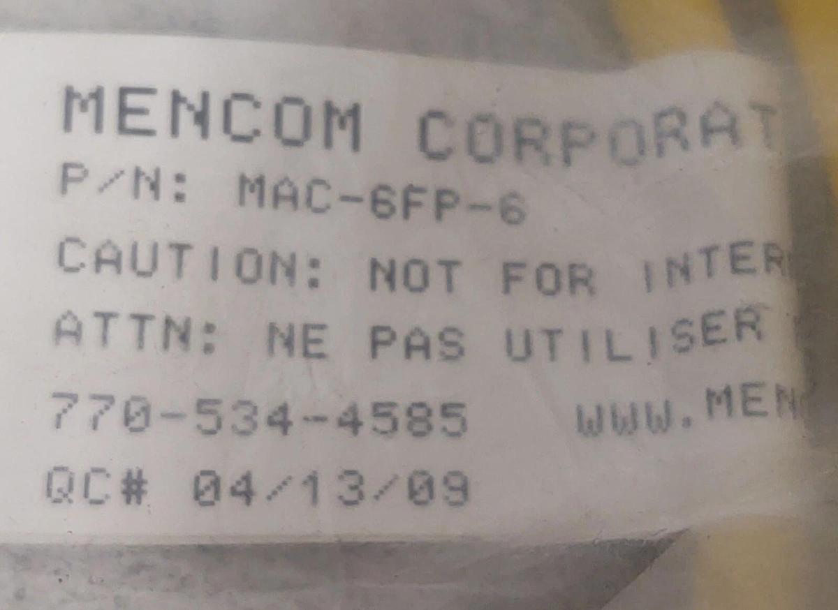 🔥 NEW MENCOM MAC-6FP-6 / MAC6FP6 6-PIN Cable