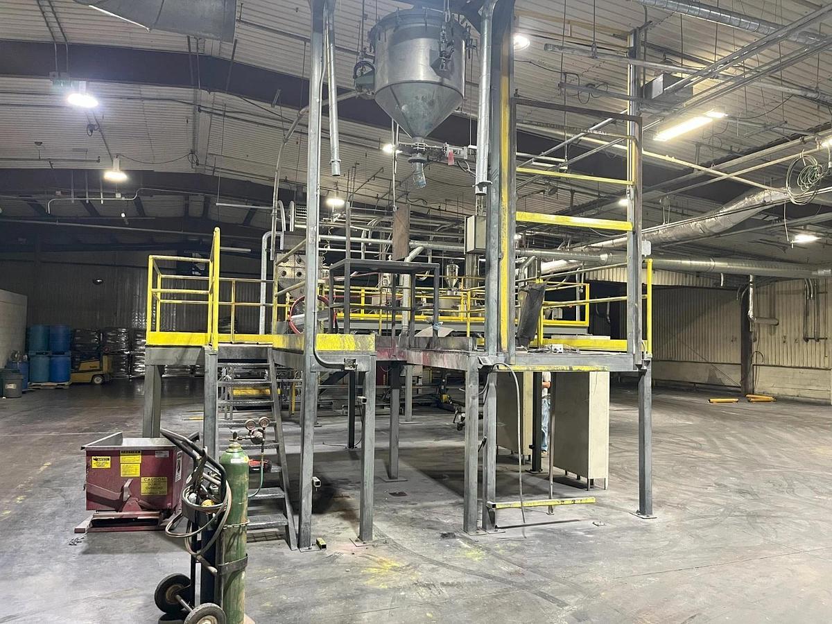 Used Henschel FM500 High Intensity Blender 500 Liter 100 hp with mezzanine stand