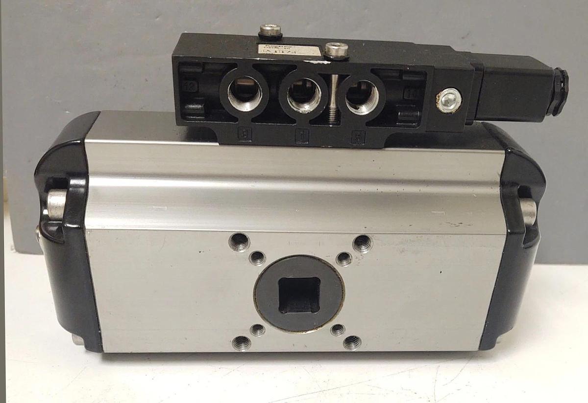 Used 🔥 FLOWSERVE B085D PNEUMATIC VALVE ACTUATOR with Solenoid Valve Nice