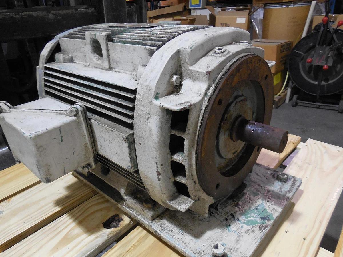 Used GE General Electric 15 HP Motor 1190 RPM (230/460 Volts) 3 Phase 5K286JL324BV