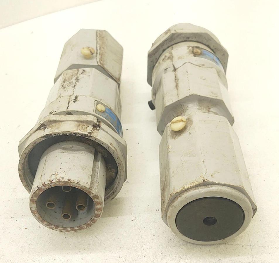 Used 🔥 (2PCS) COOPER CROUSE-HINDS NPJ3483 30-Amp PIN&SLEEVE PLUG 30A 600V  3W 4P