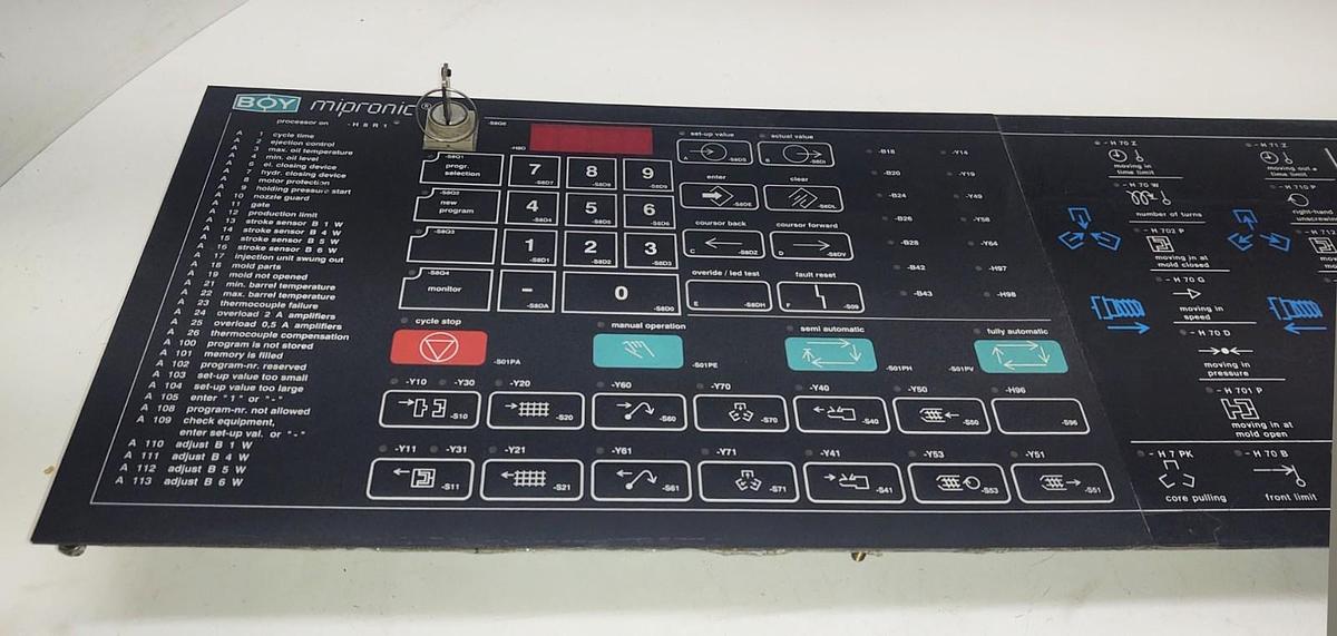 Used 🔥TESTED Boy Plastic Molding Machine MIPRONIC H8R1 Operator Control Panel NICE