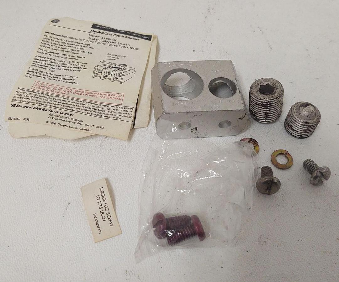 đŸ”¥GENERAL ELECTRIC TCAL43 / TCAL43 CIRCUIT BREAKER LUG KIT 400A