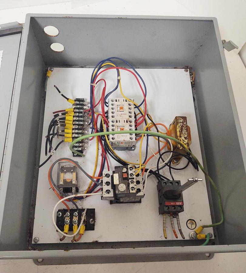 Used 🔥 Hoffman A1614CH 14" x 16" x 6" Steel Enclosure with Modifications Contactors